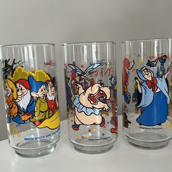 1980s McDonald’s Disney Glasses Collection Vintage Retro Drink ware set of 3 - Picture 4 of 6